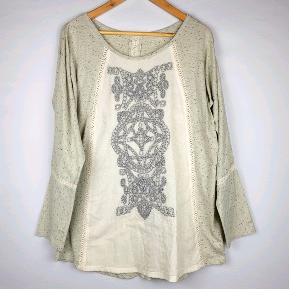 Soft Surroundings Tops - Soft Surroundings Tan Long Sleeve Tunic Top size medium